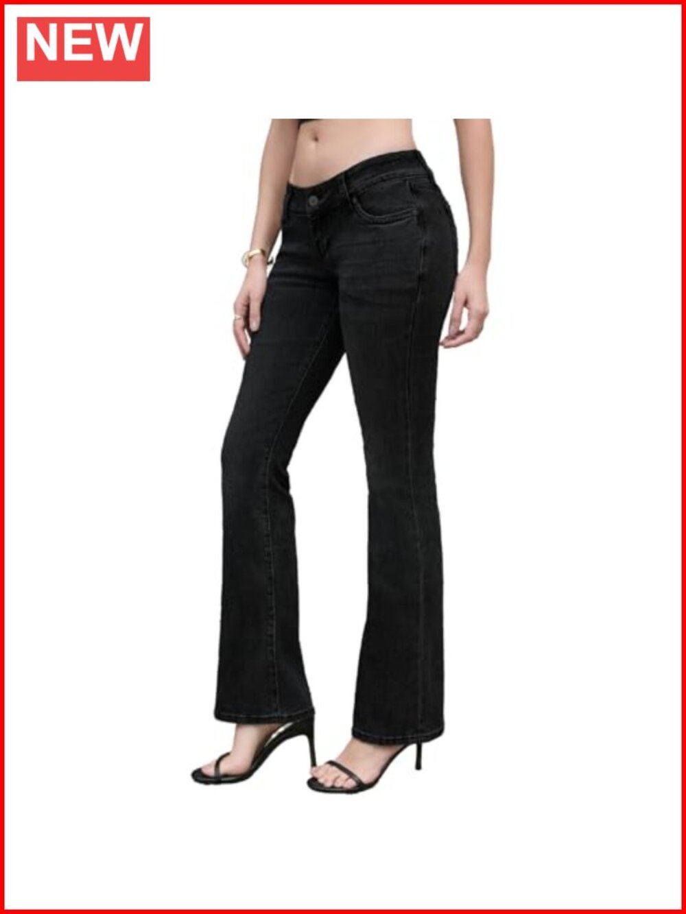 Women's Super Low Rise Bootcut Stretch Jeans Y2K Micro Flare Denim Pants
